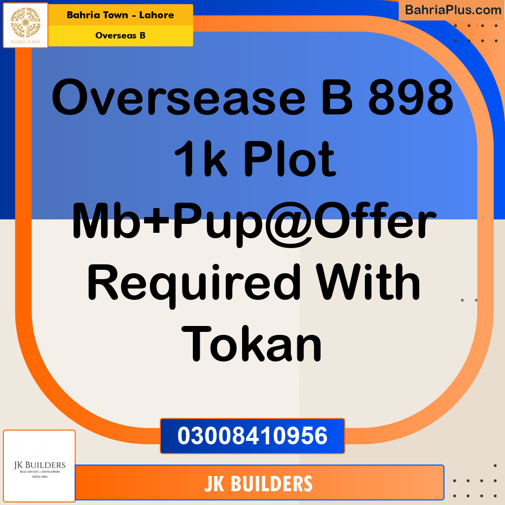 1 Kanal Residential Plot for Sale in Overseas B -  Bahria Town, Lahore - (BP-282808)