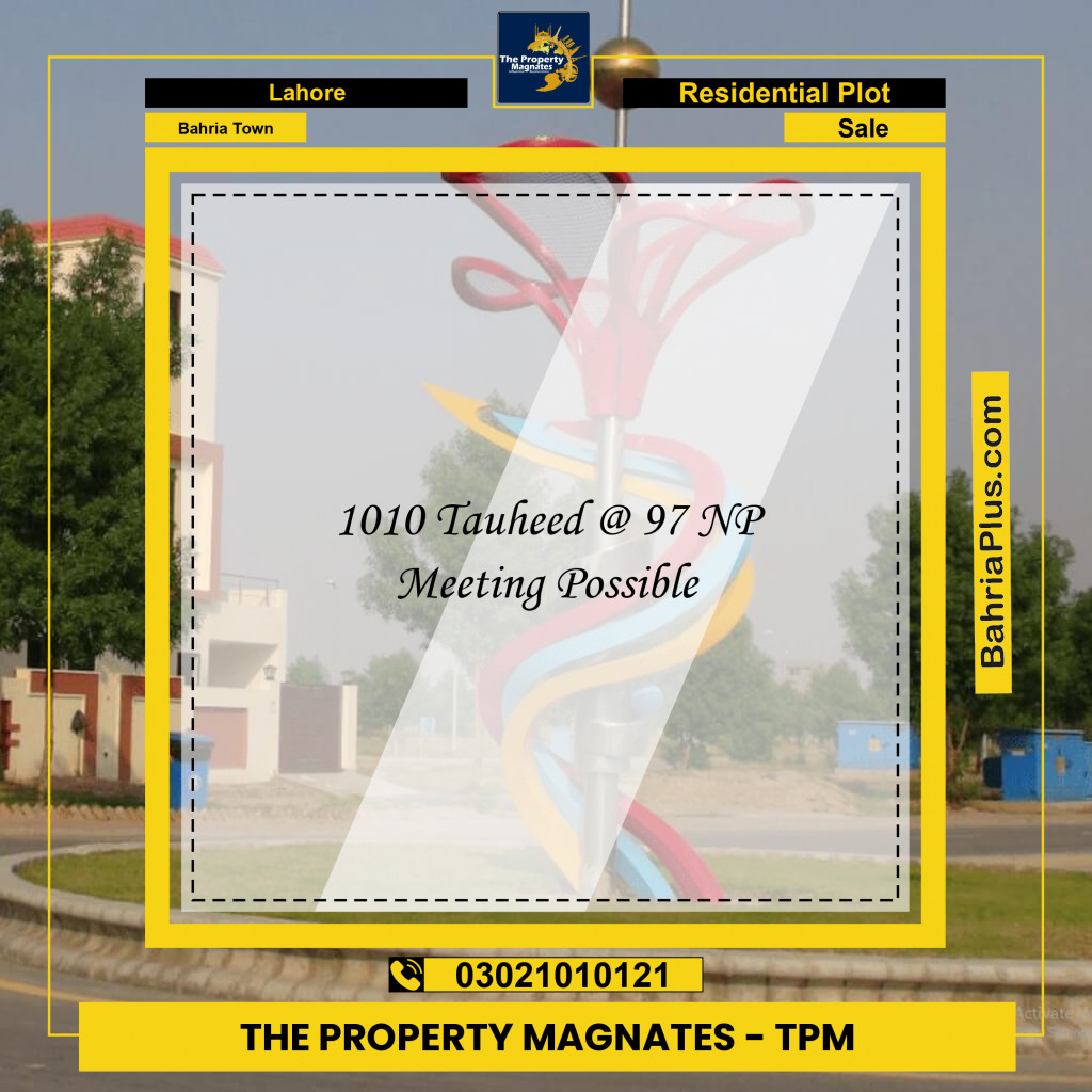 Residential Plot for Sale in Bahria Town, Lahore - (BP-282972)