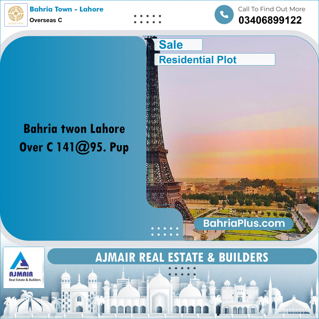 10 Marla Residential Plot for Sale in Overseas C -  Bahria Town, Lahore - (BP-283064)
