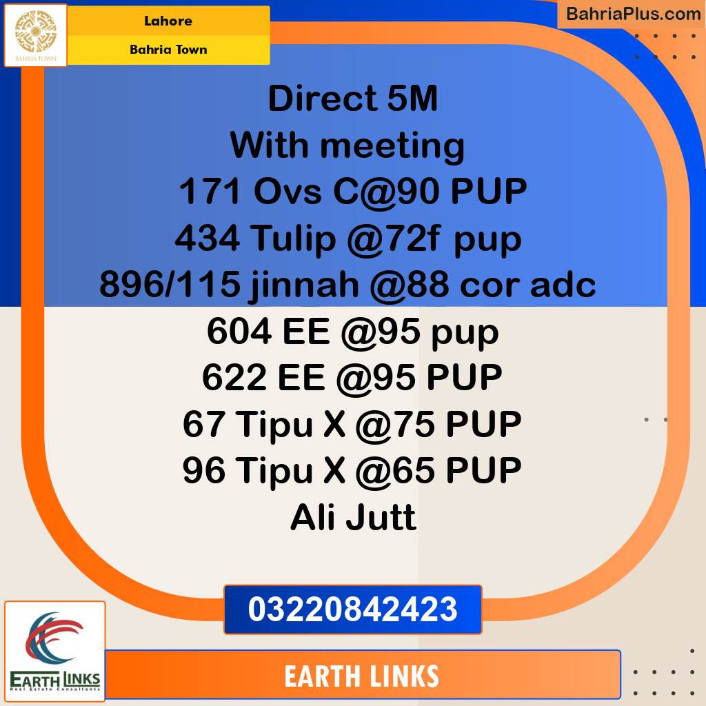 Residential Plot for Sale in Bahria Town, Lahore - (BP-283075)