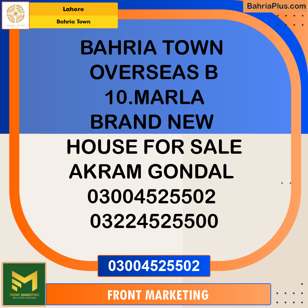 Residential House for Sale in Bahria Town, Lahore - (BP-283094)