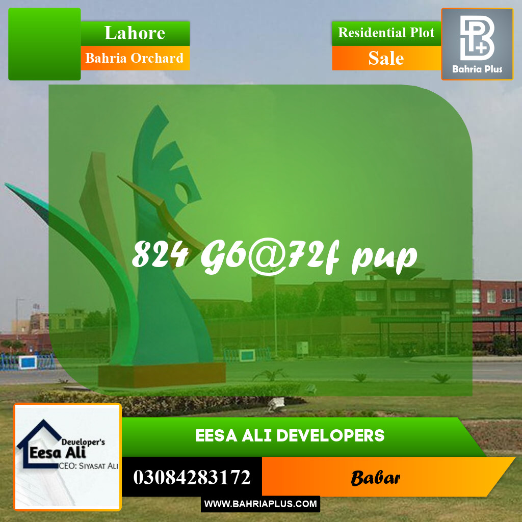 Residential Plot for Sale in Bahria Orchard, Lahore - (BP-283100)