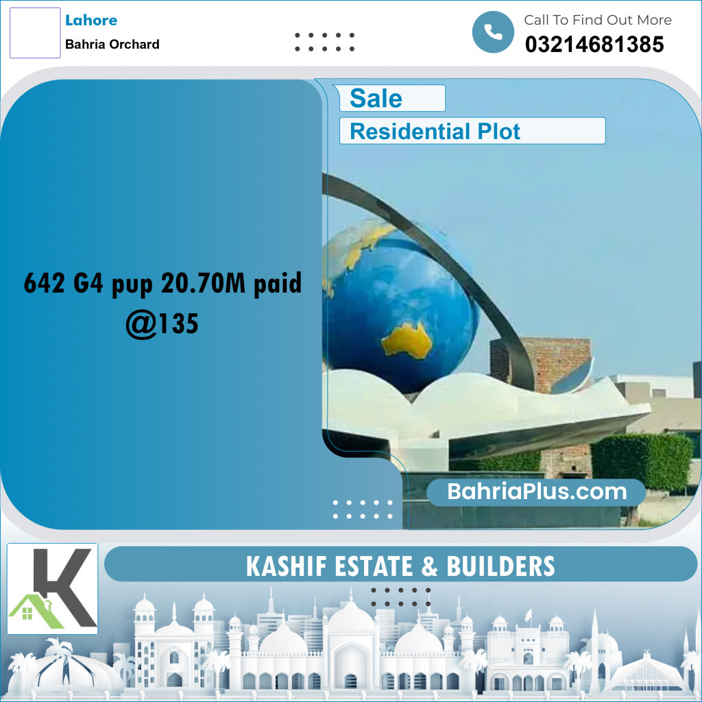 Residential Plot for Sale in Bahria Orchard, Lahore - (BP-283319)