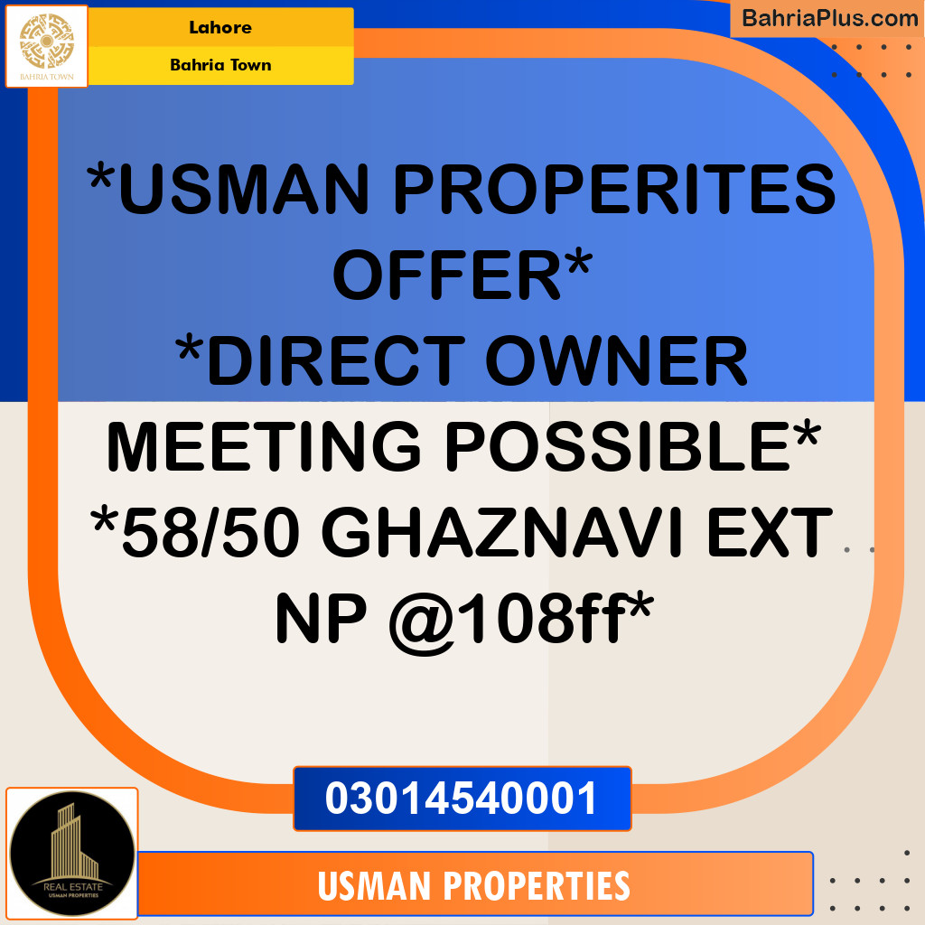 Residential Plot for Sale in Bahria Town, Lahore - (BP-283335)