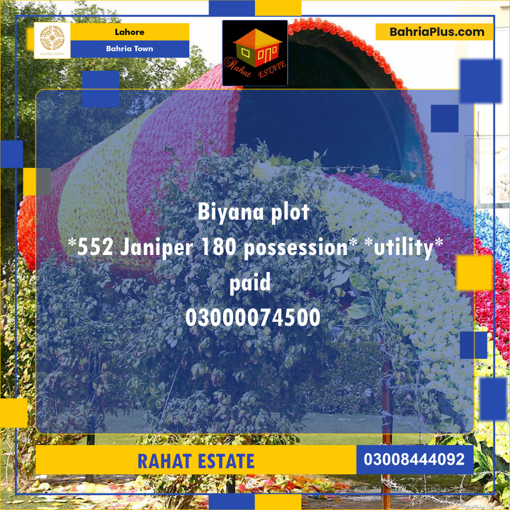10 Marla Residential Plot for Sale in Bahria Town, Lahore - (BP-283342)