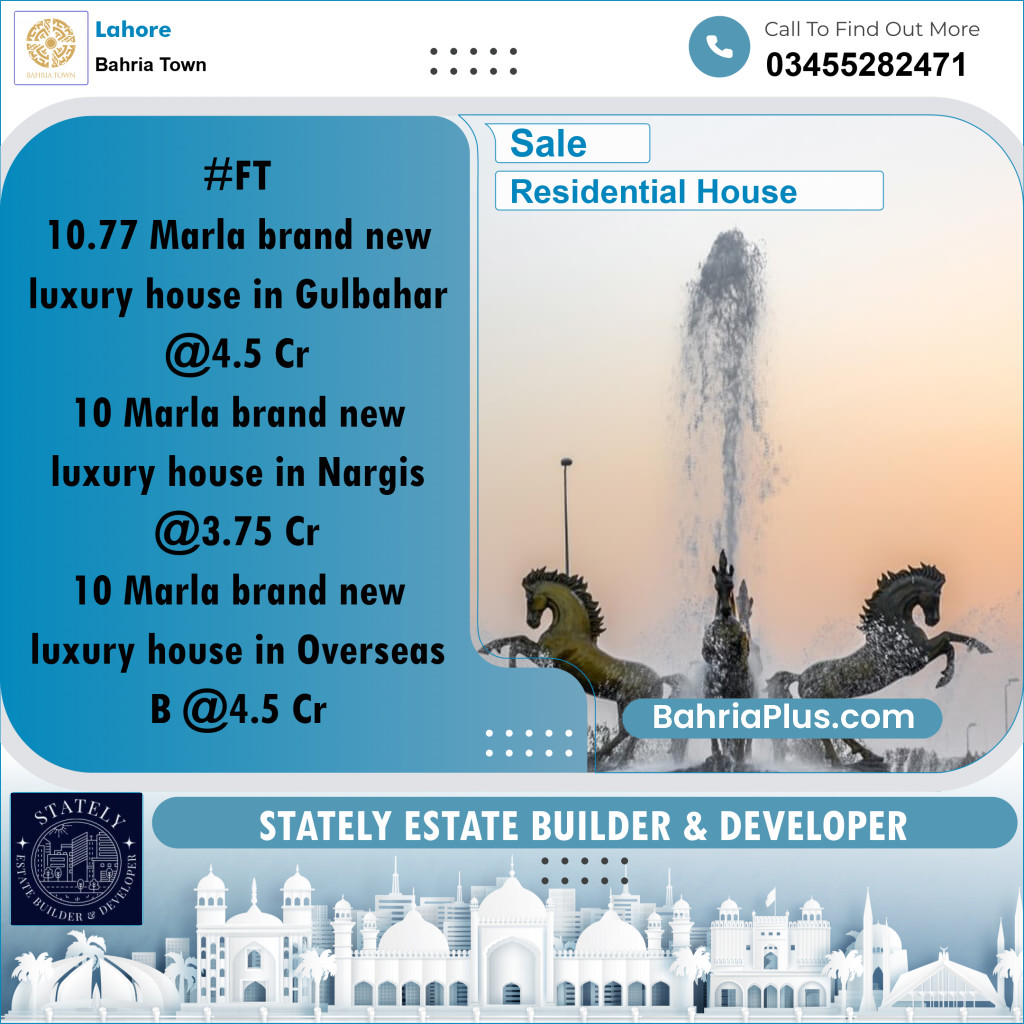 Residential House for Sale in Bahria Town, Lahore - (BP-283363)