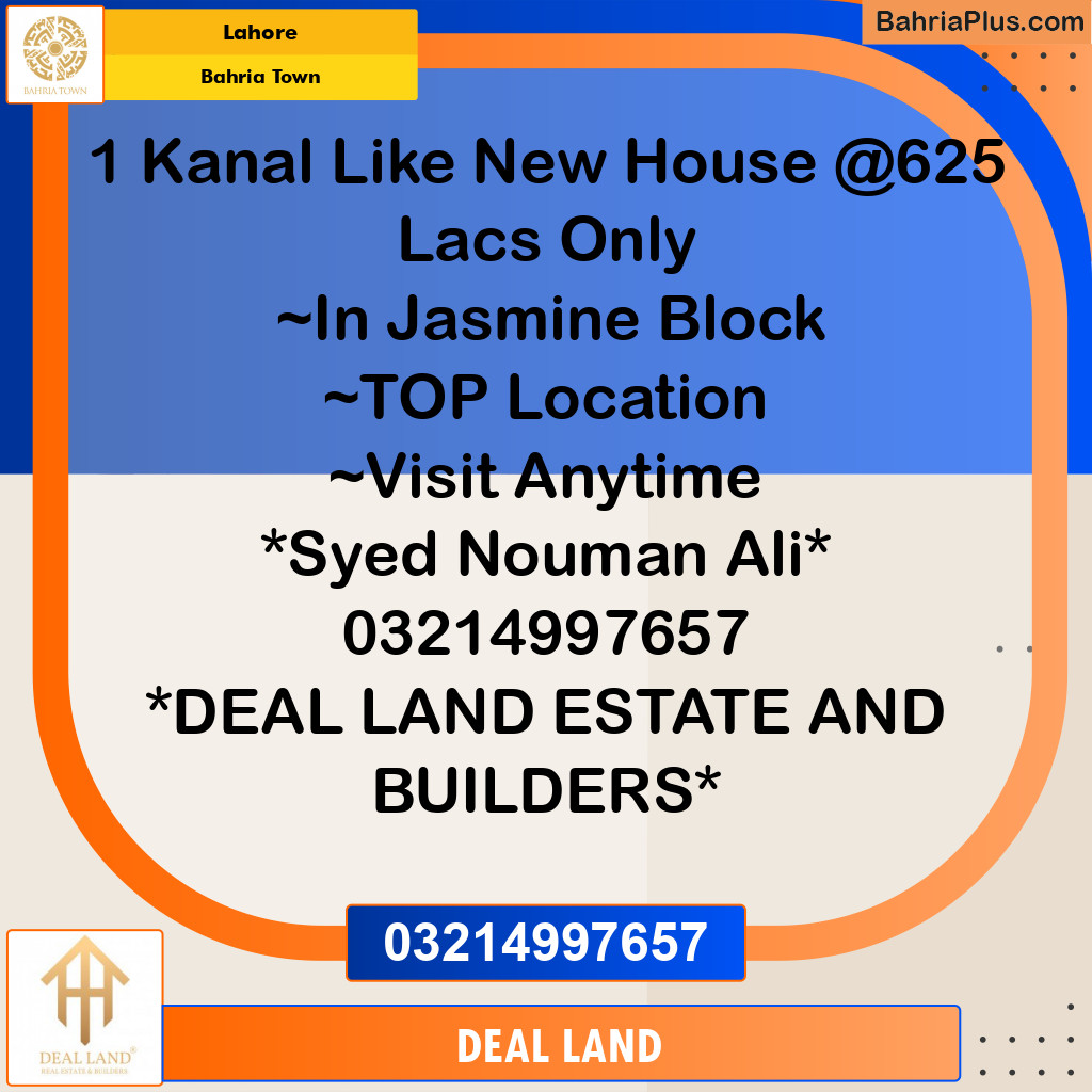 Residential House for Sale in Bahria Town, Lahore - (BP-283398)