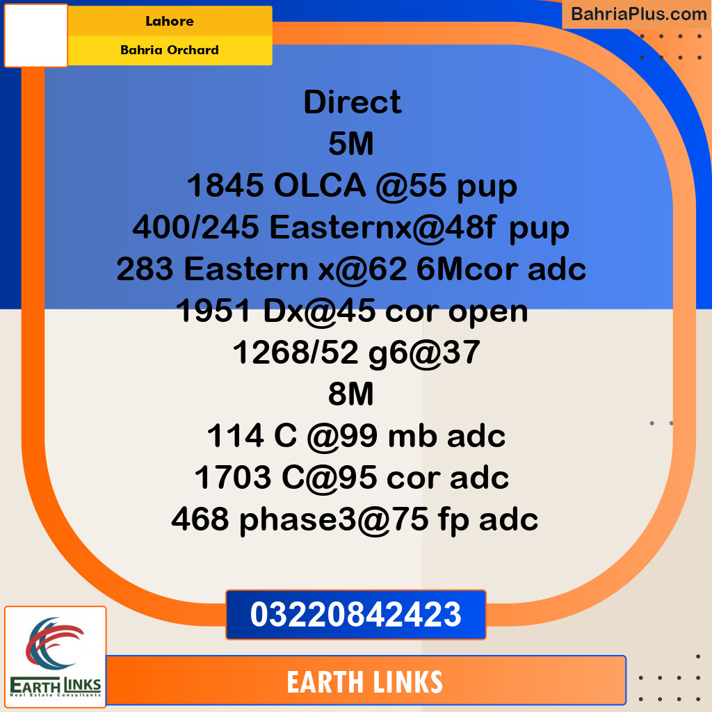 Residential Plot for Sale in Bahria Orchard, Lahore - (BP-283469)