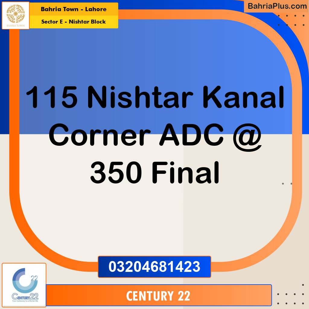 1 Kanal Residential Plot for Sale in Sector E - Nishtar Block -  Bahria Town, Lahore - (BP-283514)