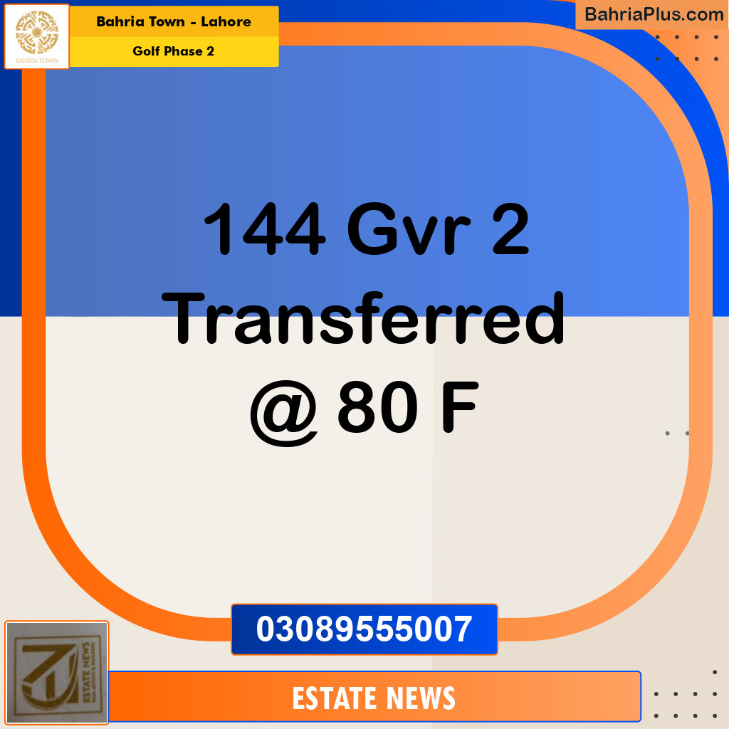 Residential Plot for Sale in Golf Phase 2 -  Bahria Town, Lahore - (BP-283538)