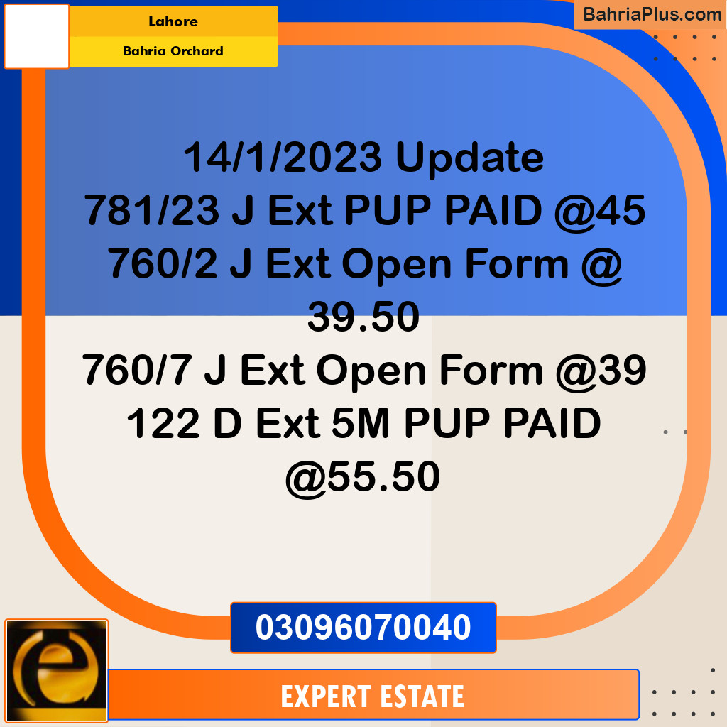 5 Marla Residential Plot for Sale in Bahria Orchard, Lahore - (BP-283585)