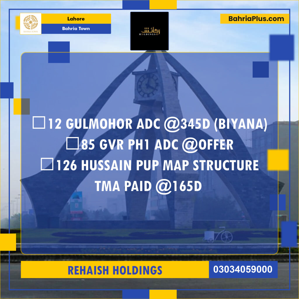 Residential Plot for Sale in Bahria Town, Lahore - (BP-283668)