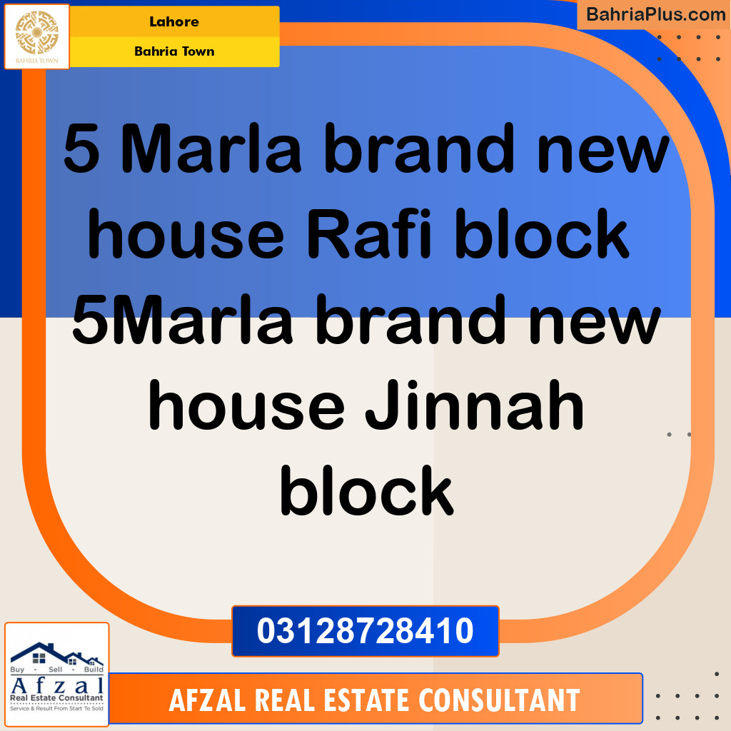 5 Marla Residential House for Sale in Bahria Town, Lahore - (BP-283671)