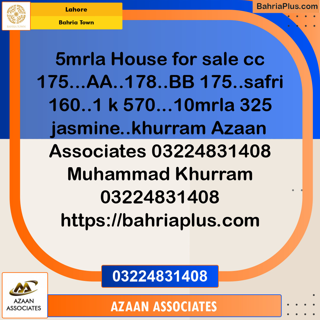 Residential House for Sale in Bahria Town, Lahore - (BP-283720)