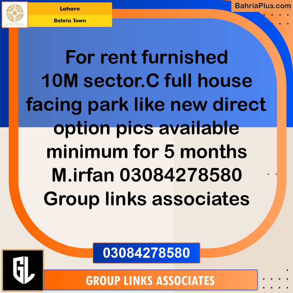 Residential House for Rent in Bahria Town, Lahore - (BP-283750)