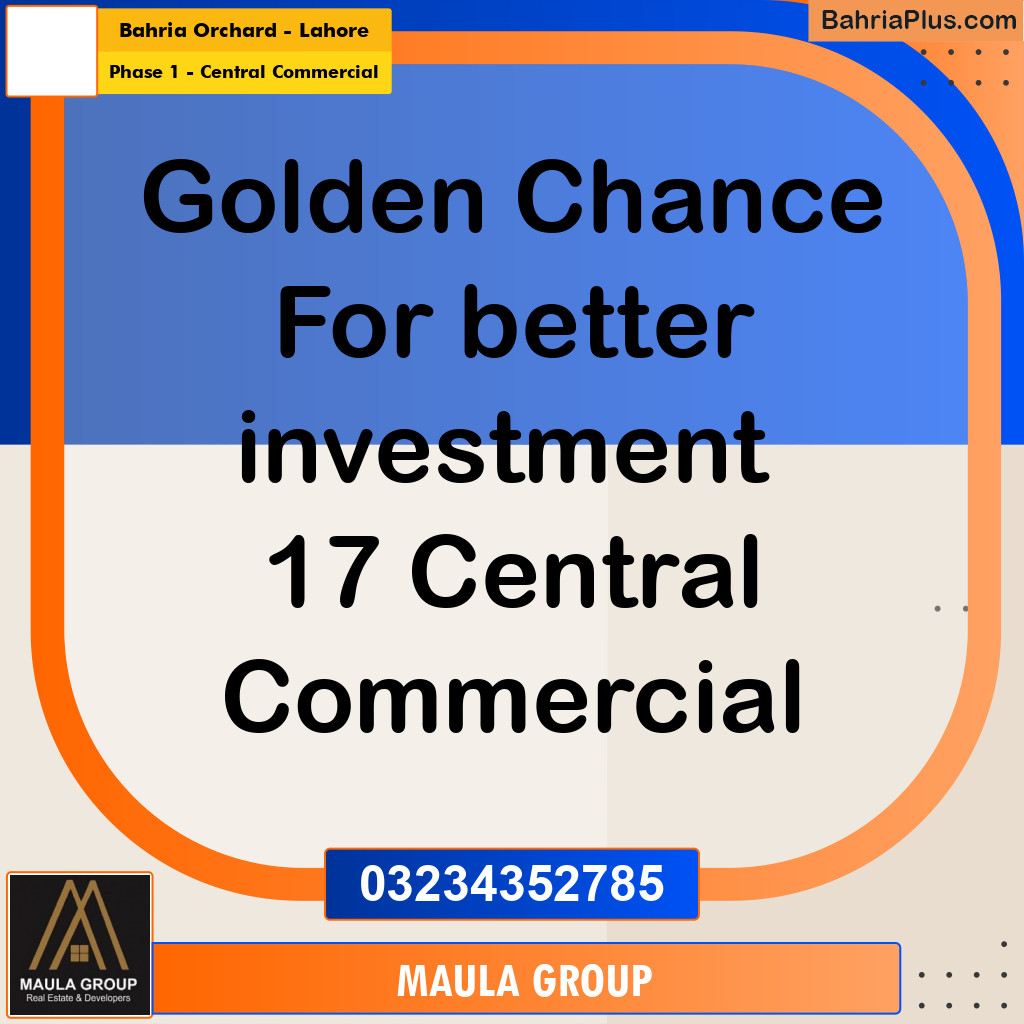 5 Marla Commercial Plot for Sale in Phase 1 - Central Commercial -  Bahria Orchard, Lahore - (BP-283832)