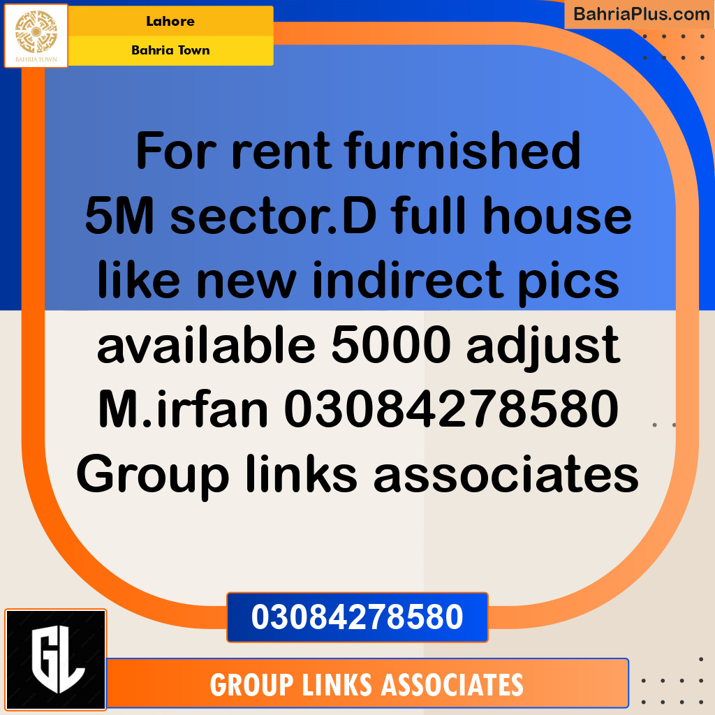 Residential House for Rent in Bahria Town, Lahore - (BP-283901)