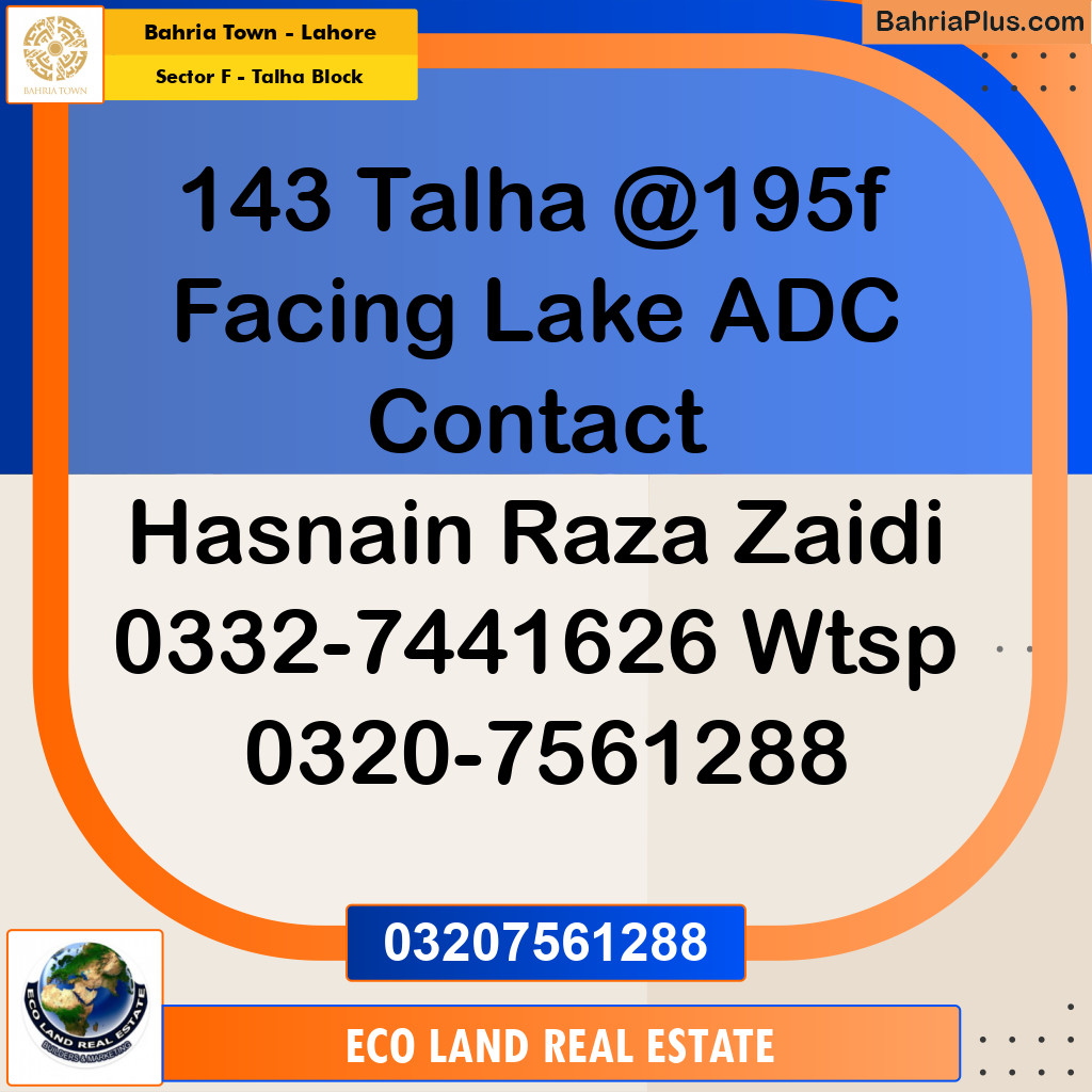10 Marla Residential Plot for Sale in Sector F - Talha Block -  Bahria Town, Lahore - (BP-283997)