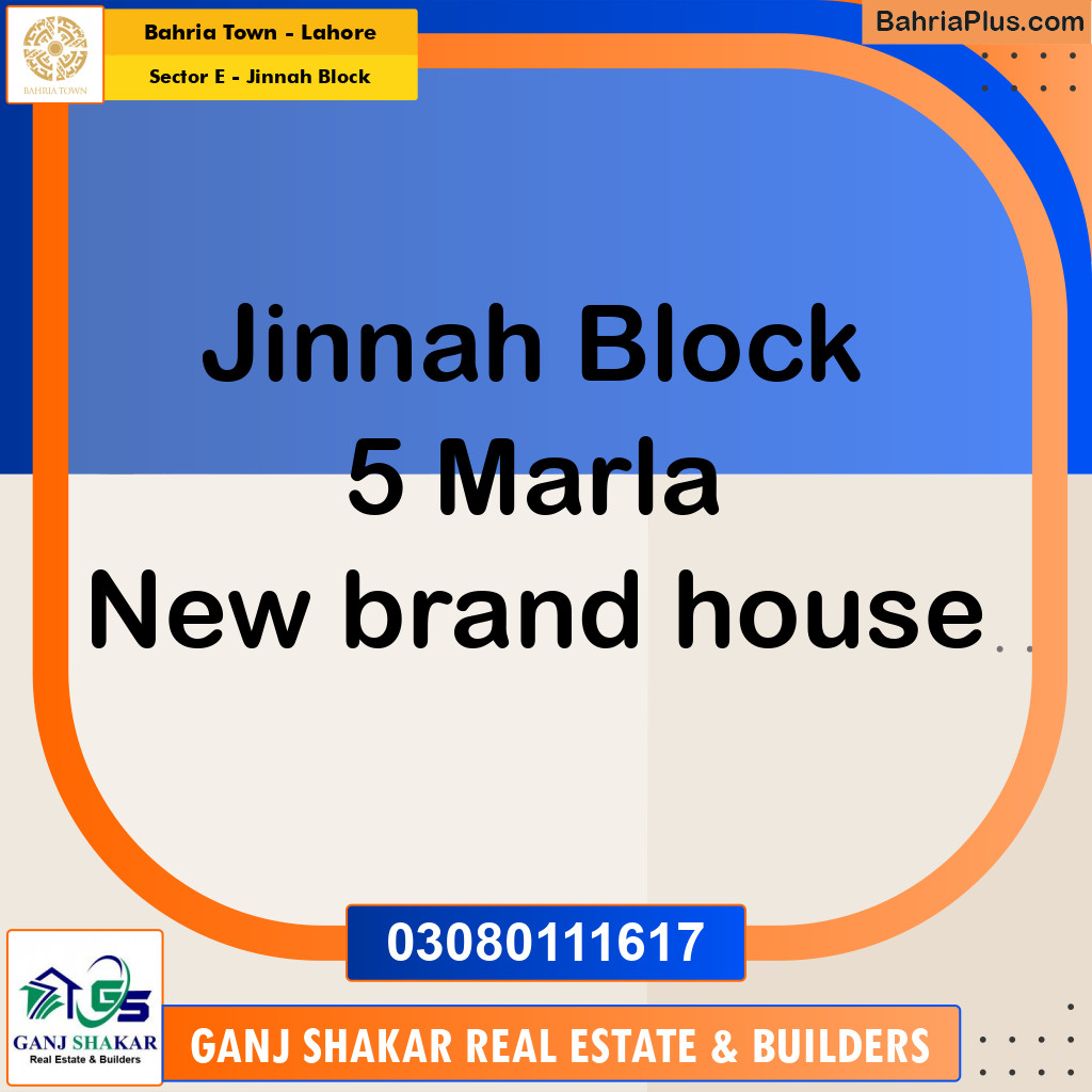 5 Marla Residential House for Sale in Sector E - Jinnah Block -  Bahria Town, Lahore - (BP-284004)
