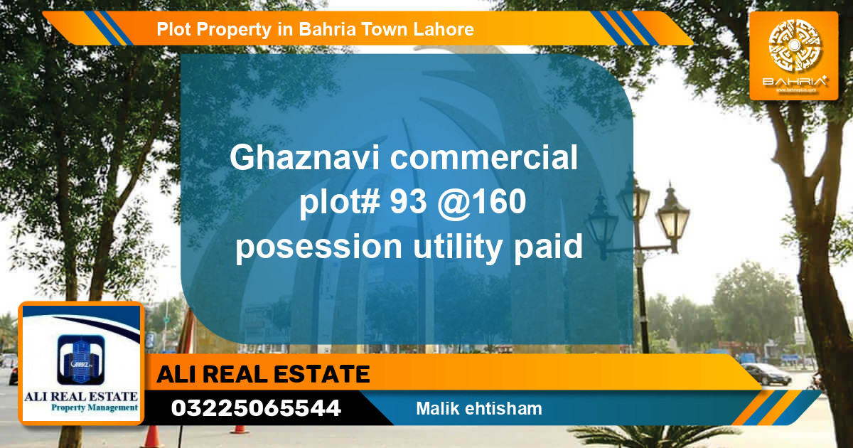 Commercial Plot for Sale in Bahria Town, Lahore - (BP-28401)