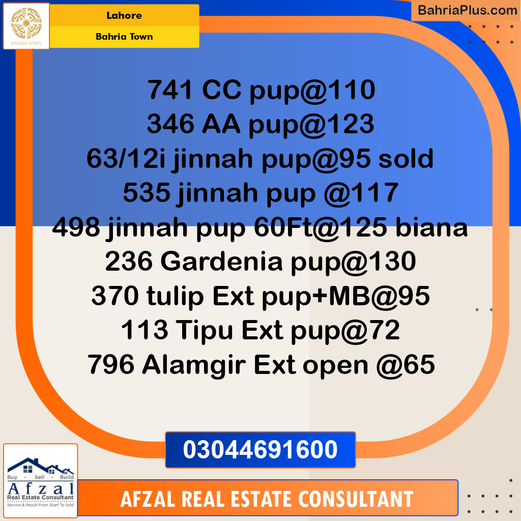 Residential Plot for Sale in Bahria Town, Lahore - (BP-284039)