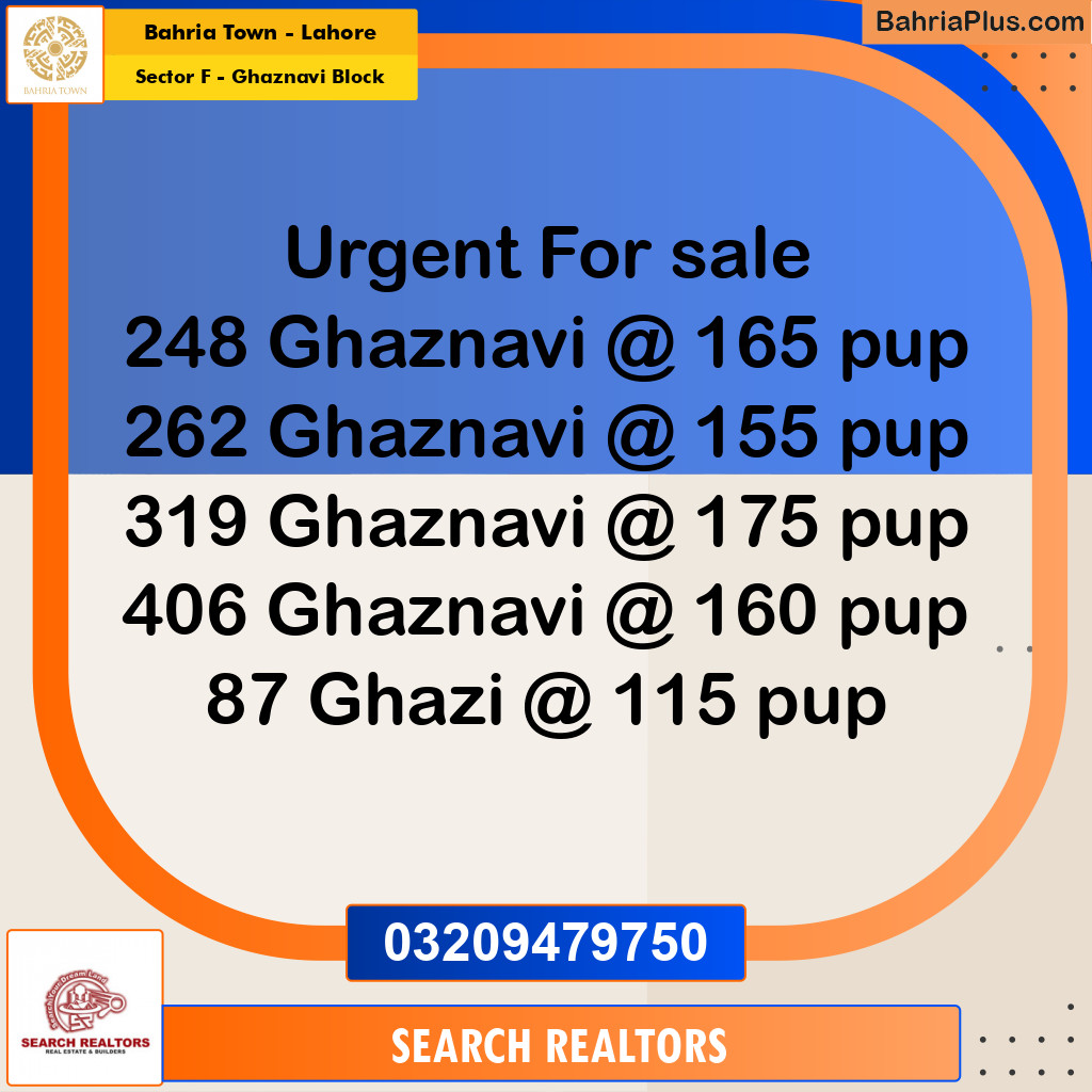 10 Marla Residential Plot for Sale in Sector F - Ghaznavi Block -  Bahria Town, Lahore - (BP-284076)