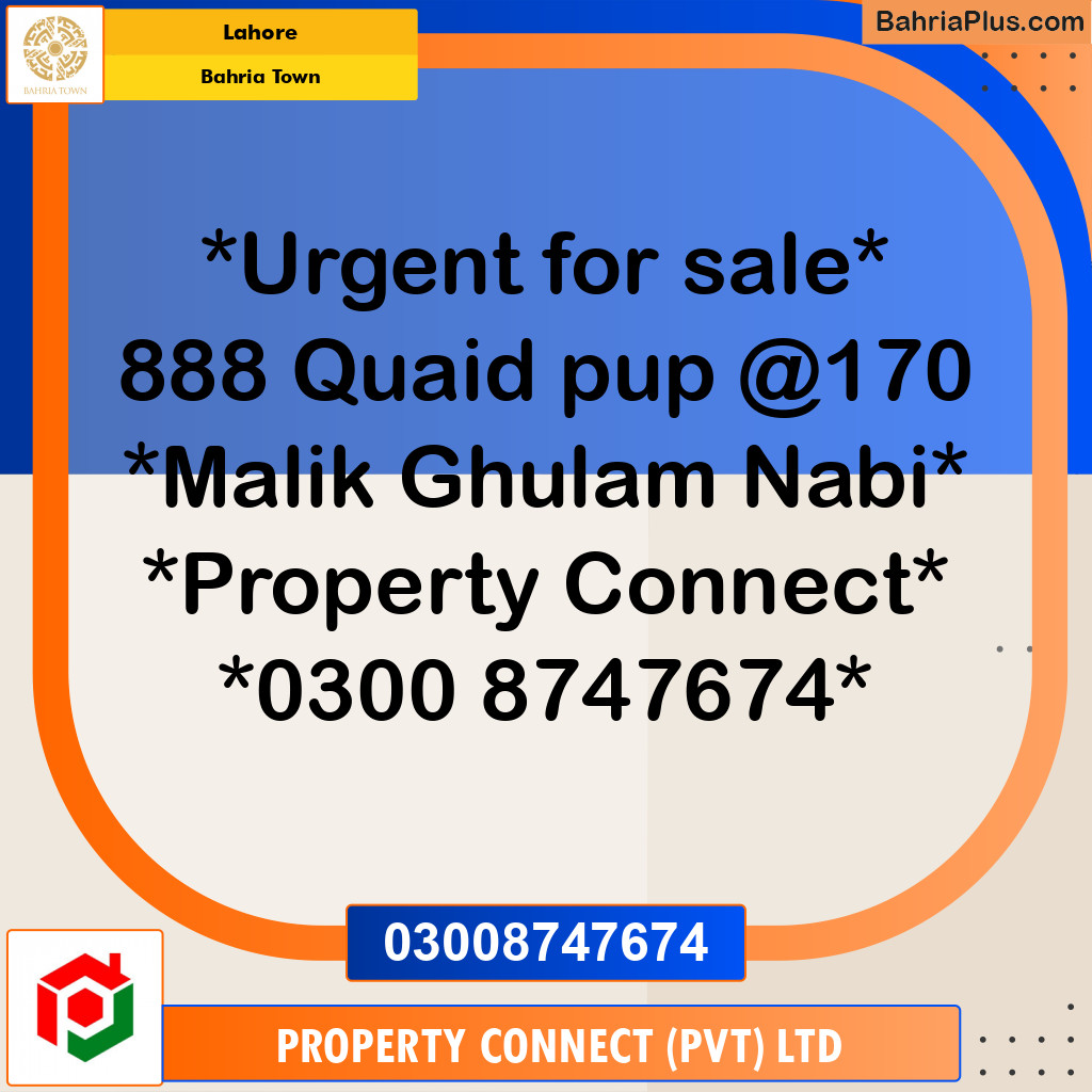 Residential Plot for Sale in Bahria Town, Lahore - (BP-284088)