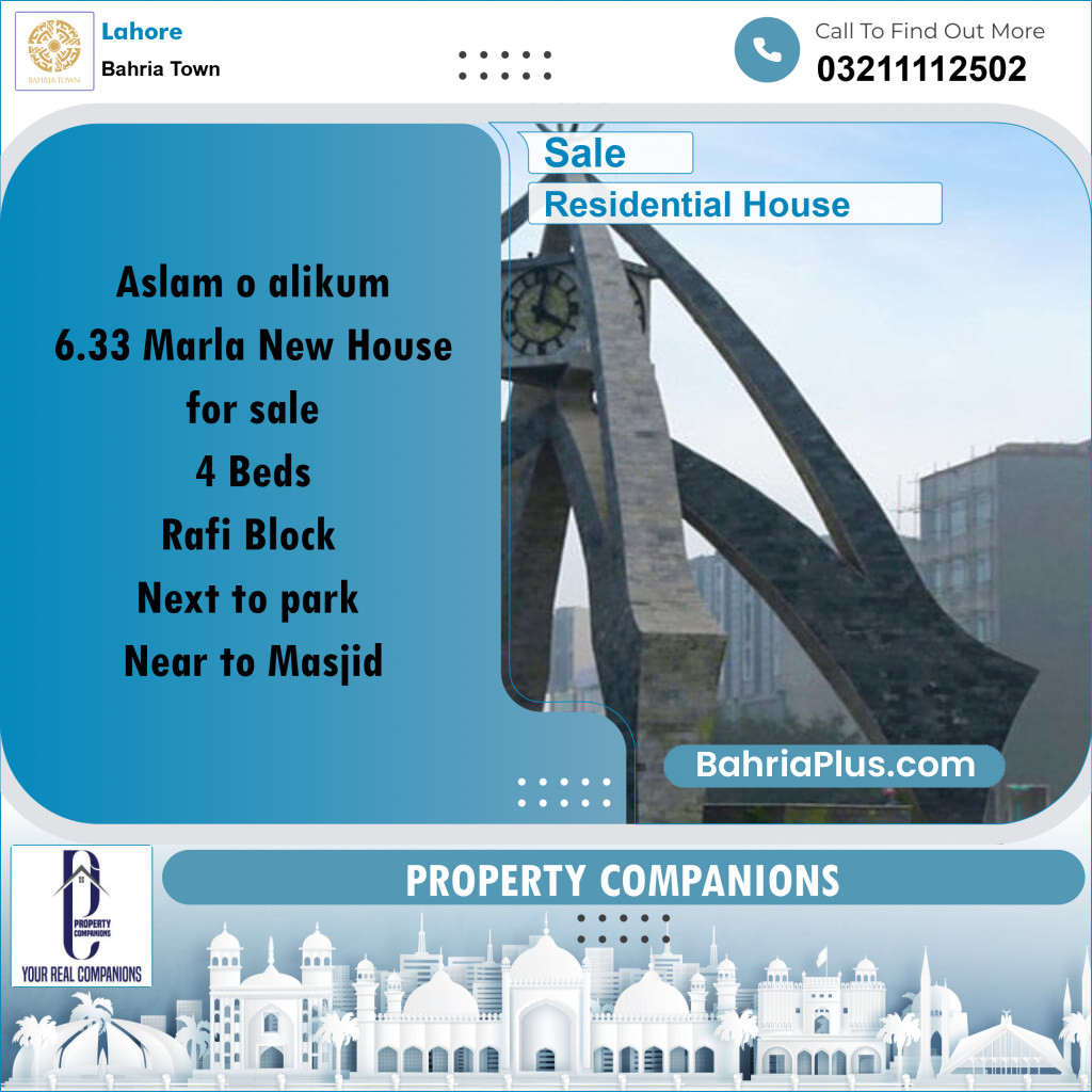 Residential House for Sale in Bahria Town, Lahore - (BP-284099)