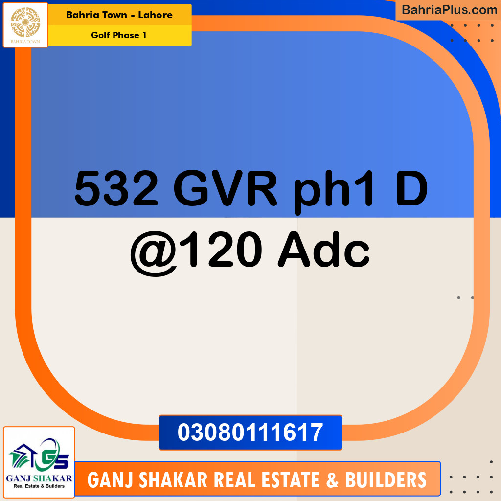 10 Marla Residential Plot for Sale in Golf Phase 1 -  Bahria Town, Lahore - (BP-284113)
