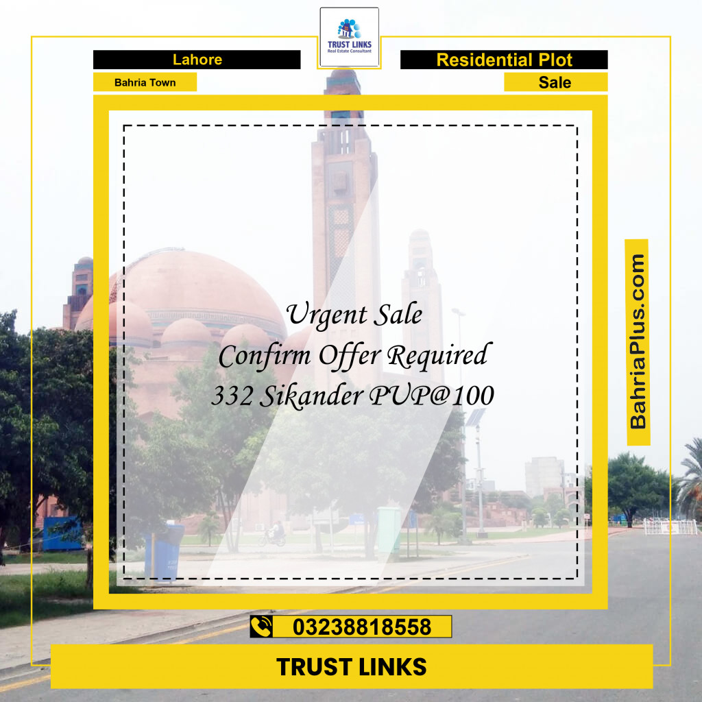 Residential Plot for Sale in Bahria Town, Lahore - (BP-284129)