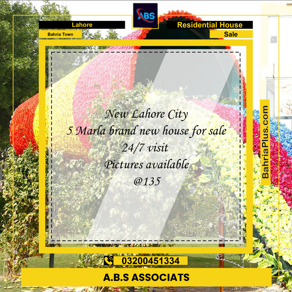 5 Marla Residential House for Sale in Bahria Town, Lahore - (BP-284192)