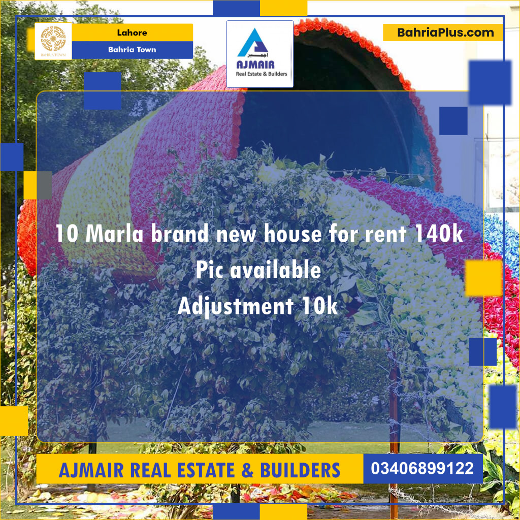 10 Marla Residential House for Rent in Bahria Town, Lahore - (BP-284268)