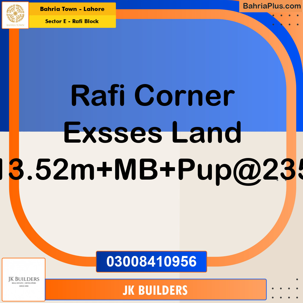 13.52 Marla Residential House for Sale in Sector E - Rafi Block -  Bahria Town, Lahore - (BP-284454)