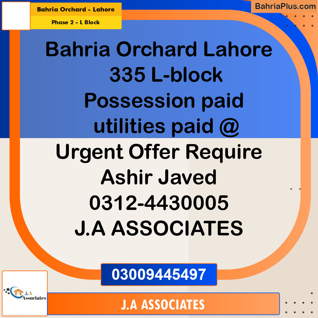 5 Marla Residential Plot for Sale in Phase 2 - L Block -  Bahria Orchard, Lahore - (BP-284613)