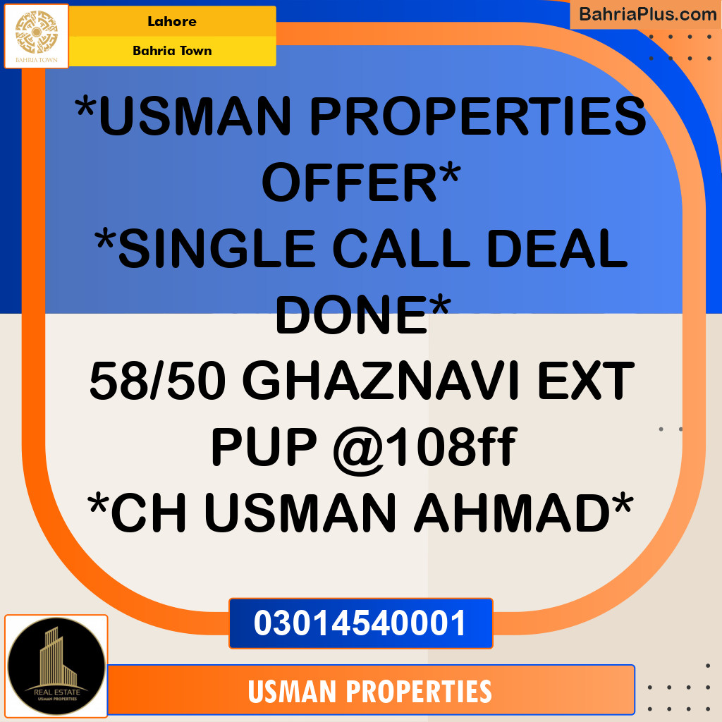Residential Plot for Sale in Bahria Town, Lahore - (BP-284663)