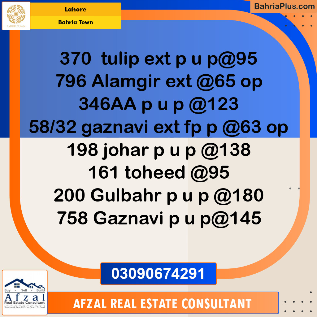 Residential Plot for Sale in Bahria Town, Lahore - (BP-284664)