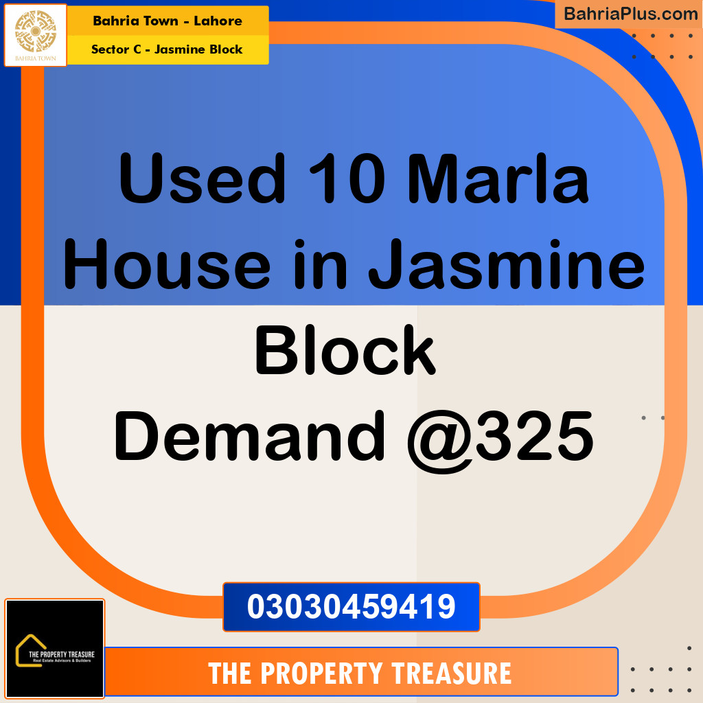 10 Marla Residential House for Sale in Sector C - Jasmine Block -  Bahria Town, Lahore - (BP-284695)