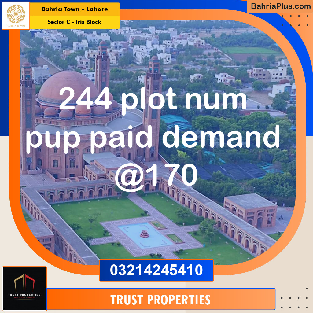 10 Marla Residential Plot for Sale in Sector C - Iris Block -  Bahria Town, Lahore - (BP-284805)