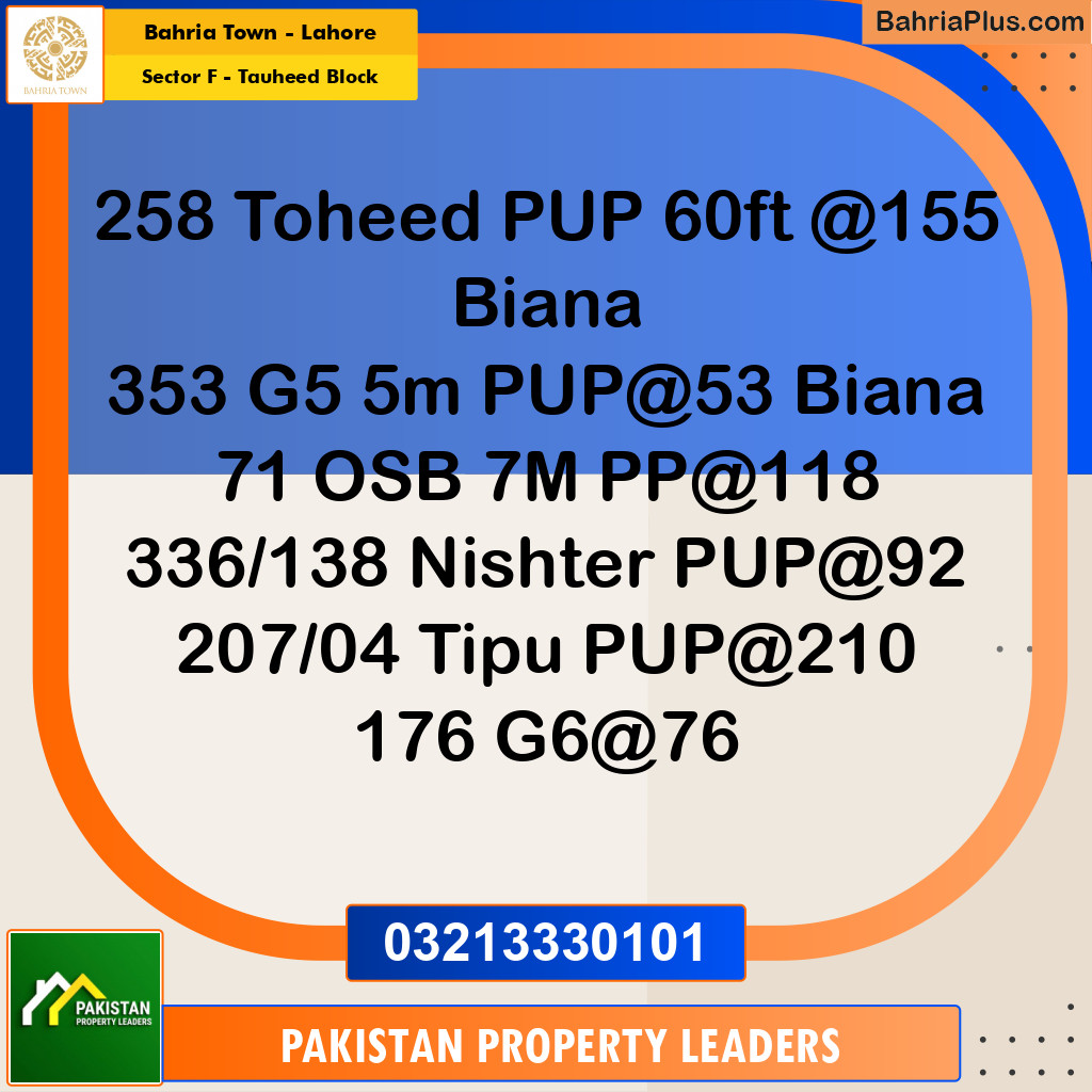 10 Marla Residential Plot for Sale in Sector F - Tauheed Block -  Bahria Town, Lahore - (BP-284863)