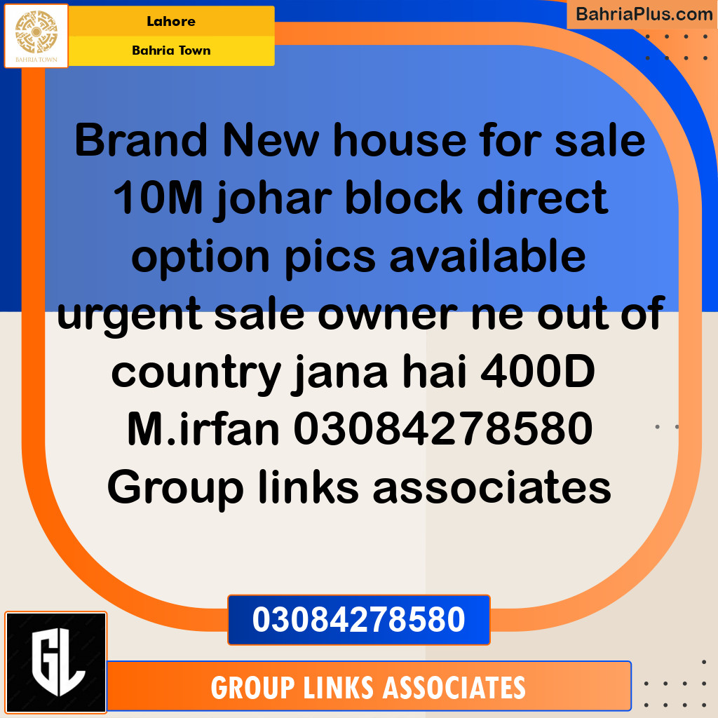 Residential House for Sale in Bahria Town, Lahore - (BP-284880)
