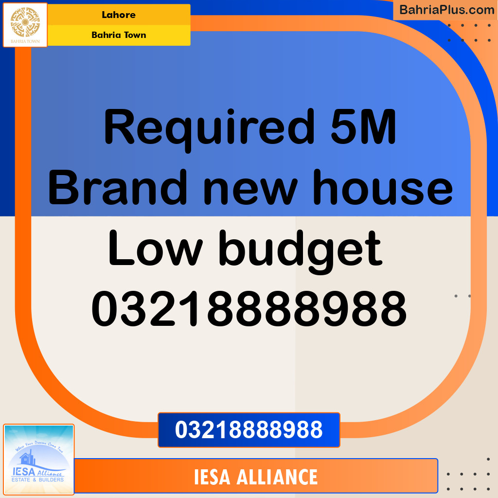 Residential House for Sale in Bahria Town, Lahore - (BP-284945)