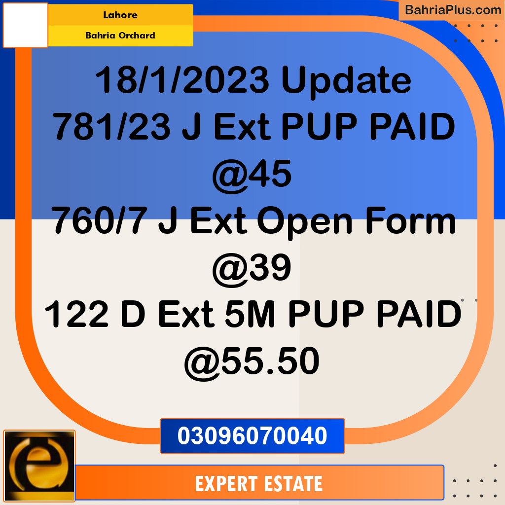 5 Marla Residential Plot for Sale in Bahria Orchard, Lahore - (BP-284957)