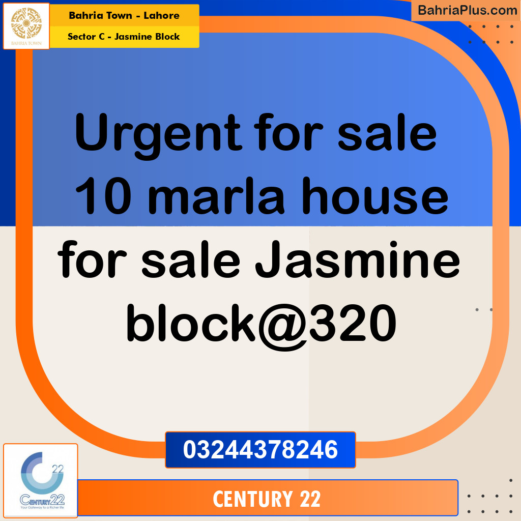 10 Marla Residential House for Sale in Sector C - Jasmine Block -  Bahria Town, Lahore - (BP-284973)