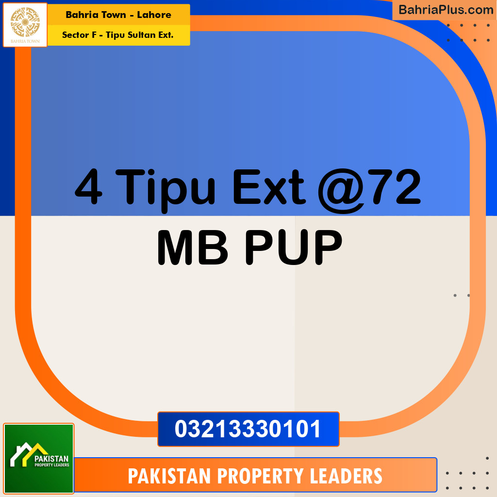 5 Marla Residential Plot for Sale in Sector F - Tipu Sultan Ext. - Bahria Town, Lahore - (BP-285023)