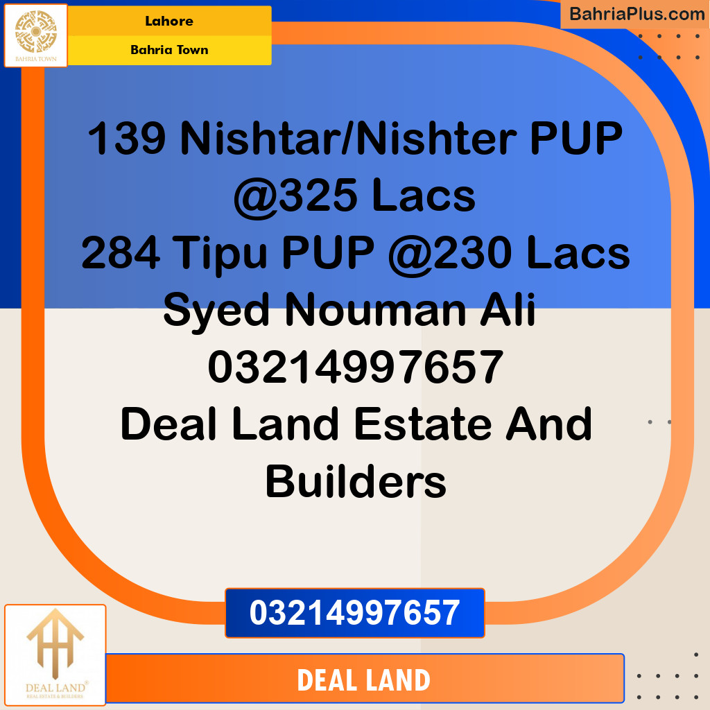 Residential Plot for Sale in Bahria Town, Lahore - (BP-285032)