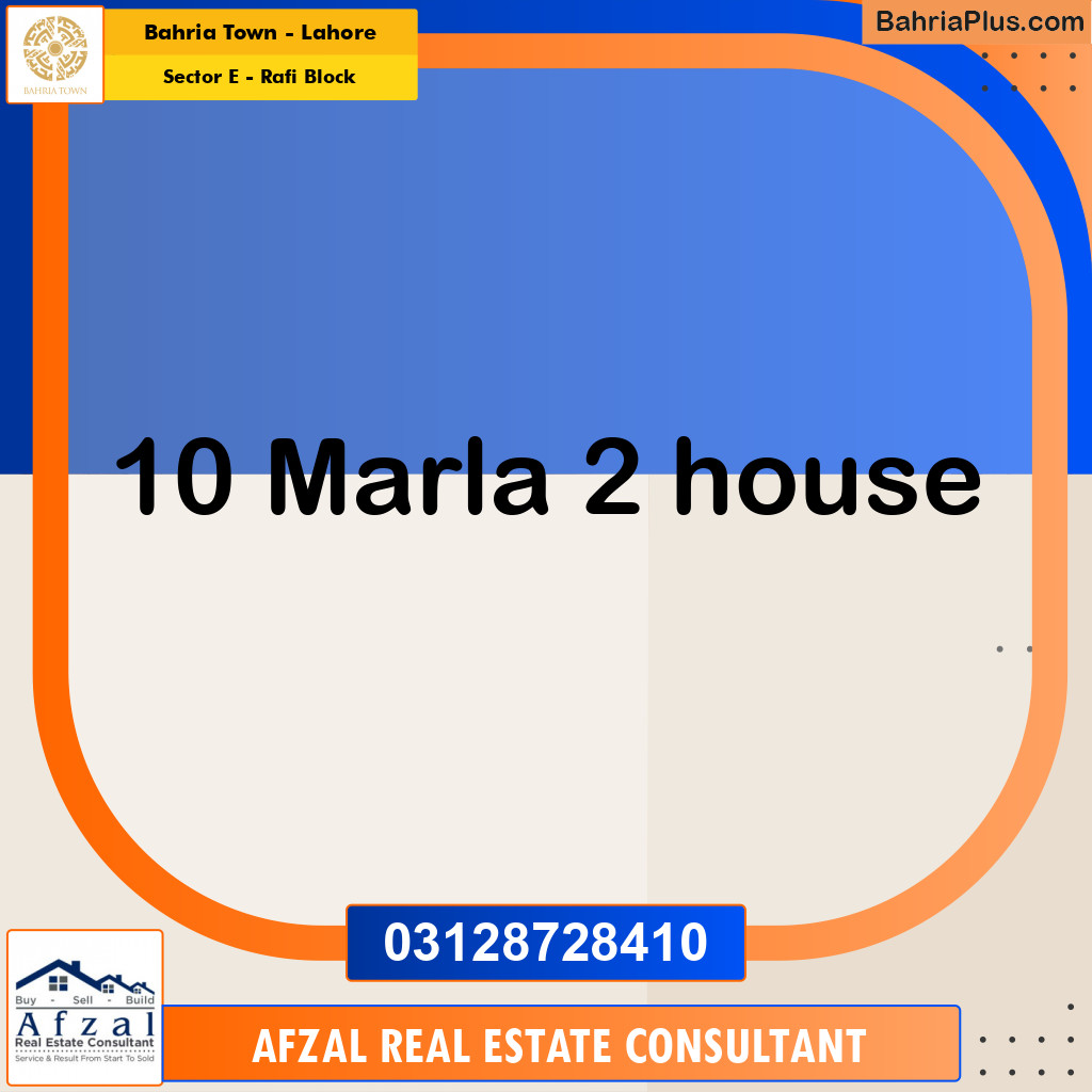 10 Marla Residential House for Sale in Sector E - Rafi Block -  Bahria Town, Lahore - (BP-285060)