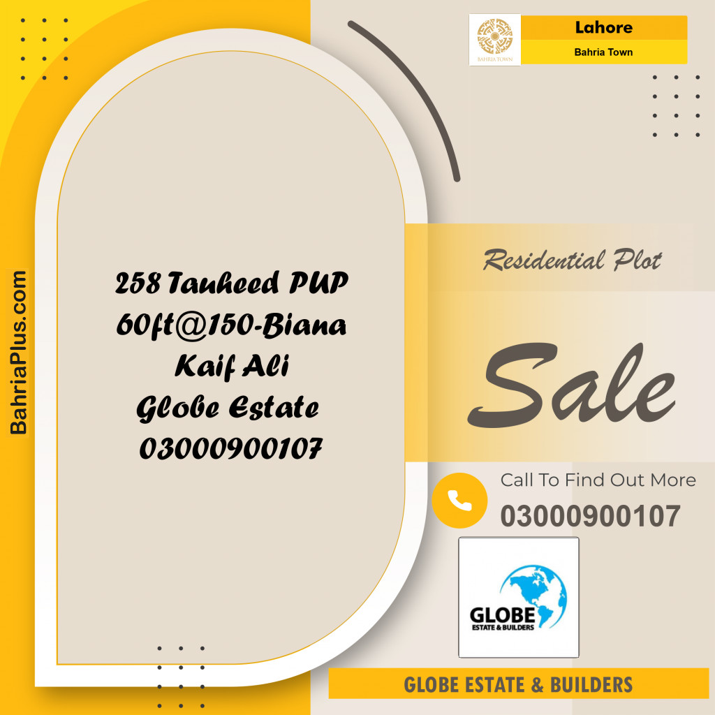 Residential Plot for Sale in Bahria Town, Lahore - (BP-285080)