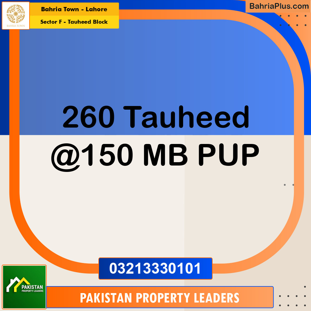 10 Marla Residential Plot for Sale in Sector F - Tauheed Block -  Bahria Town, Lahore - (BP-285092)