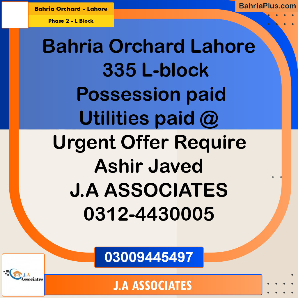 5 Marla Residential Plot for Sale in Phase 2 - L Block -  Bahria Orchard, Lahore - (BP-285121)
