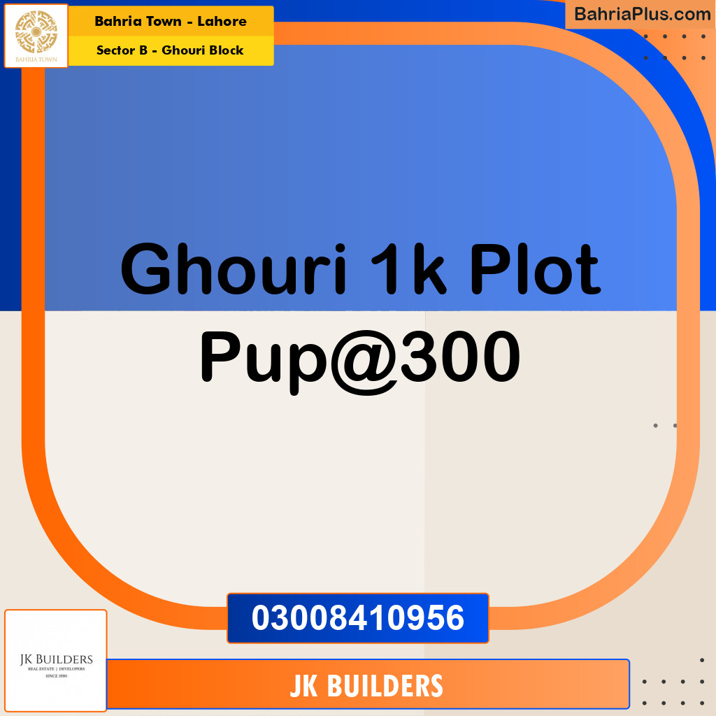 1 Kanal Residential Plot for Sale in Sector B - Ghouri Block -  Bahria Town, Lahore - (BP-285135)
